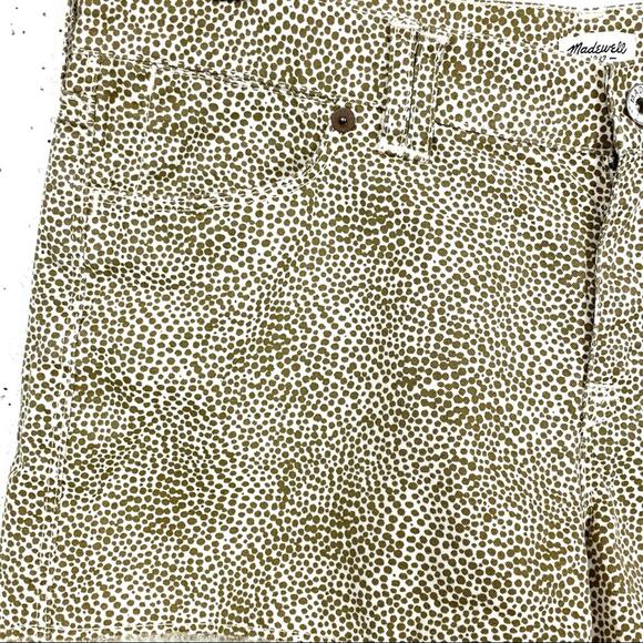 Madewell Womens Denim Cut Off Safari Dot Shorts Raw Hem 5 Pocket Style Size 28 - Picture 7 of 8